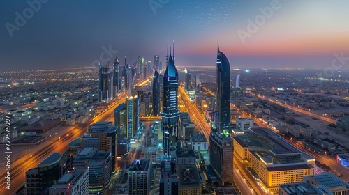 The King Abdullah Financial District is located in Riyadh, Saudi Arabia. photo