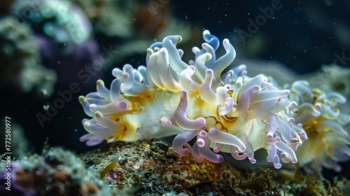 Close-Up of Sea Anemone on Rock