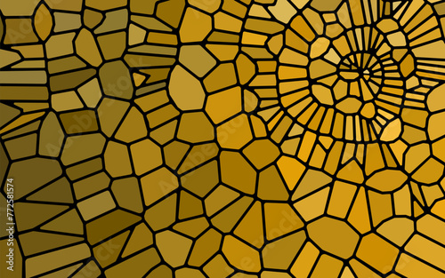 abstract vector stained-glass mosaic background - brown