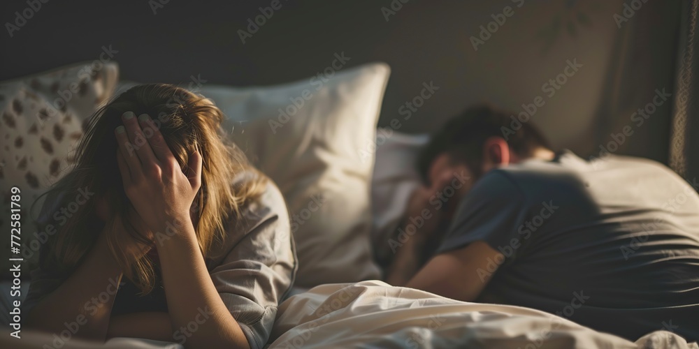 Obraz premium Person Laying on Bed Covered in Blankets