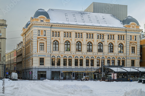 Riga, Latvia. New Year Christmas Riga Russian Theater