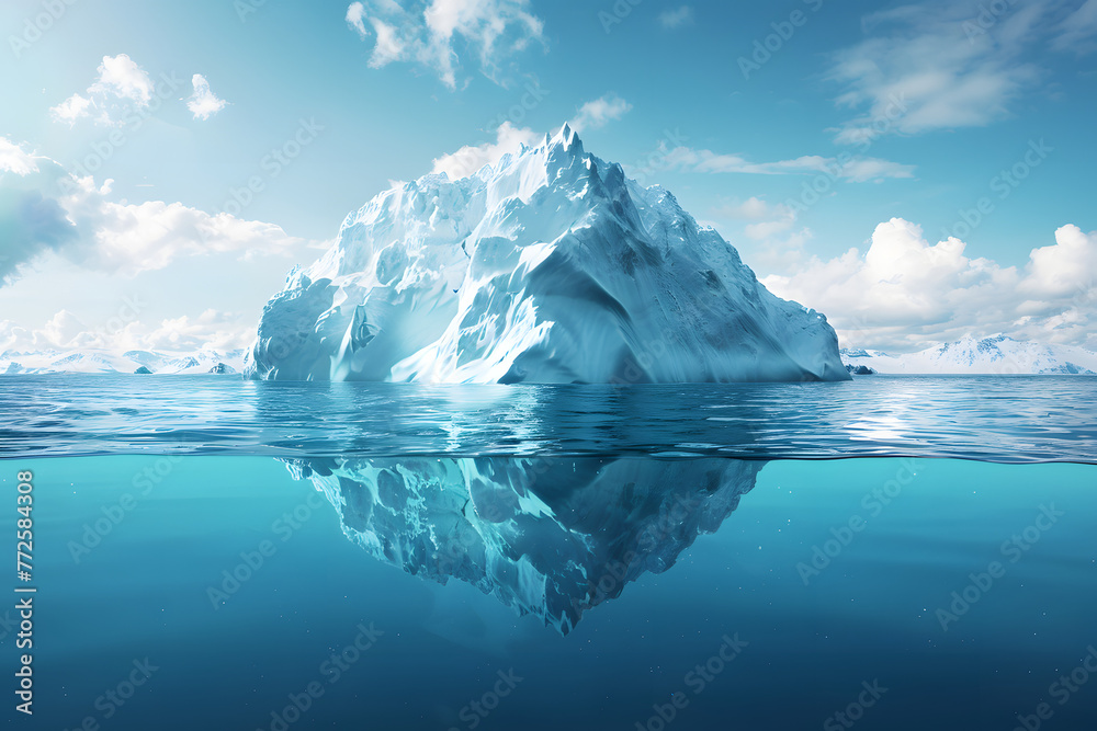Iceberg - Hidden Danger And Global Warming Concept Iceberg - Hidden Danger And Global Warming Concept