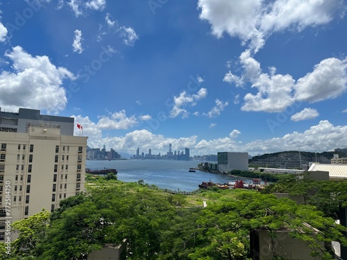 clouds over the city Yau Tong Kowloon Hong Kong