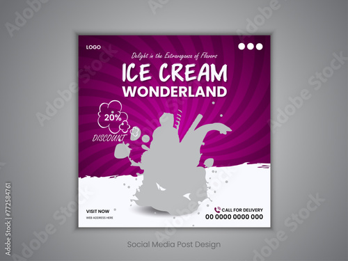 modern Social Media food design template