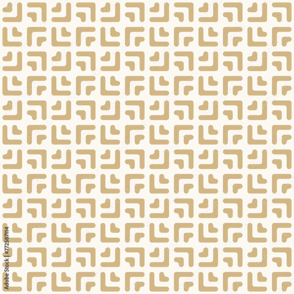 Luxury golden vector geometric seamless pattern with smooth lines, arrows, squares, triangles, grid, lattice. Modern abstract ornament. Simple gold and white minimal background texture. Repeat design Luxury golden vector geometric seamless pattern with smooth lines, arrows, squares, triangles, grid, lattice. Modern abstract ornament. Simple gold and white minimal background texture. Repeat design