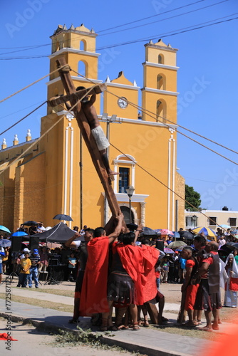 acanceh yucatan mexico, via crucis , religion photo