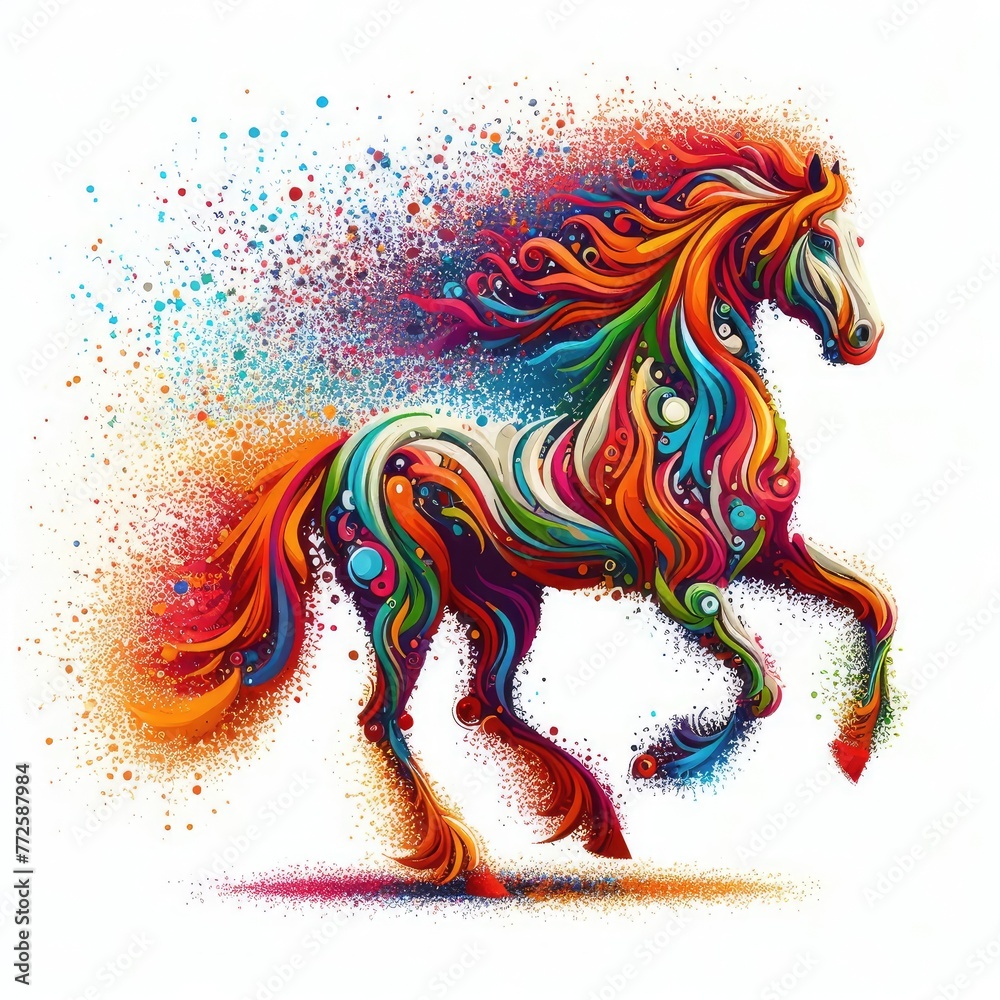 Isolated Colorful Animal on a Clear PNG Canvas, Generative AI Isolated Colorful Animal on a Clear PNG Canvas, Generative AI