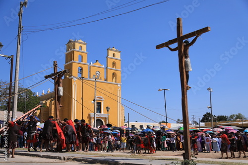 acanceh yucatan mexico, via crucis , religion photo