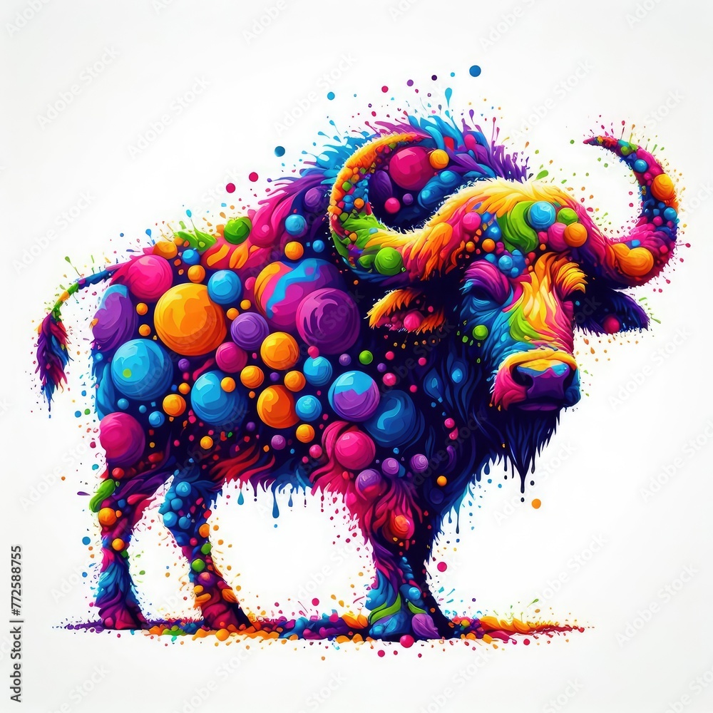 Isolated Colorful Animal on a Clear PNG Canvas, Generative AI Isolated Colorful Animal on a Clear PNG Canvas, Generative AI