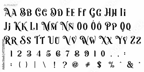 Calligraphic Vintage Handwritten vector Font for Lettering. Trendy Retro Calligraphy Script. Design vector linear Font Title Header Lettering Logo Monogram - Wektor 