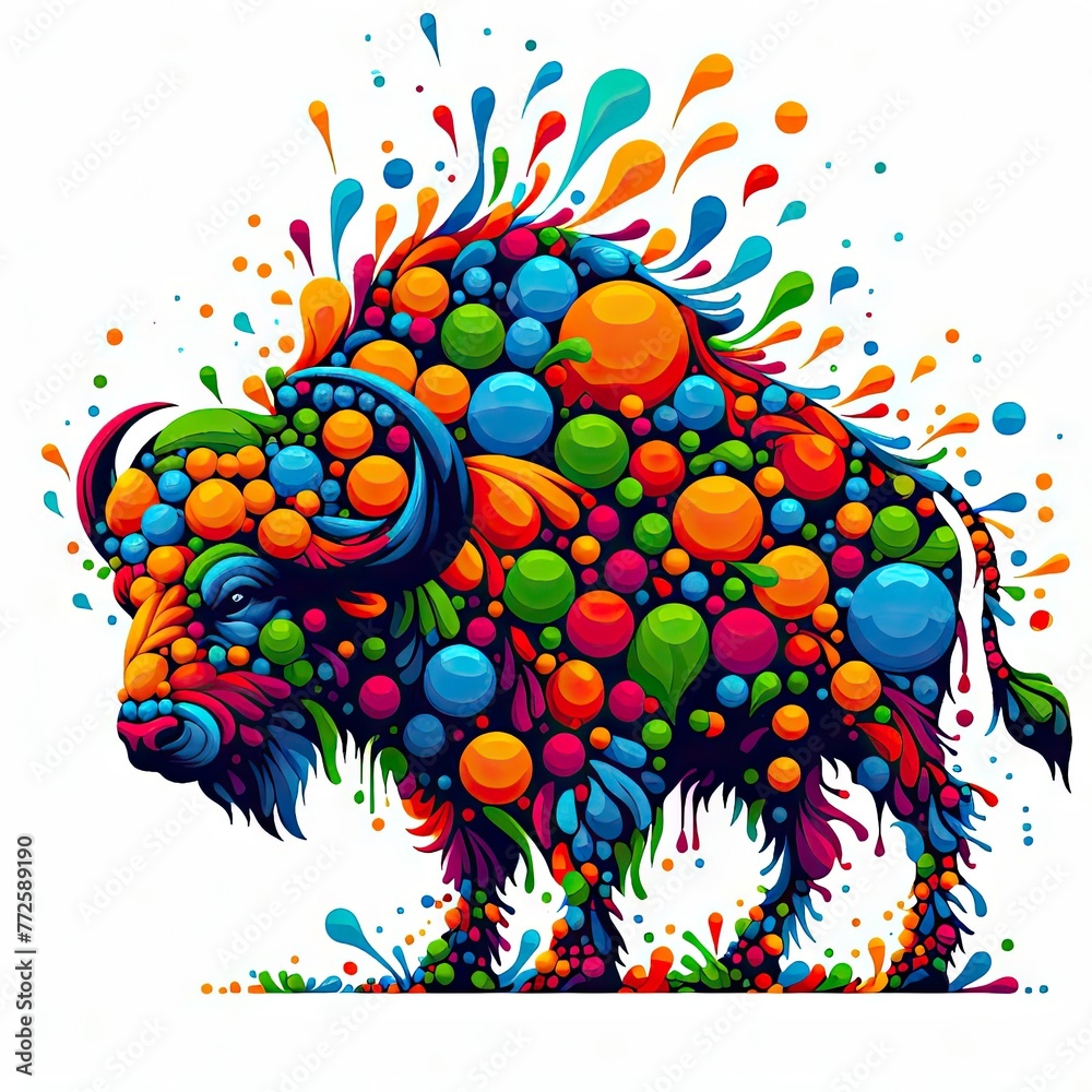 Isolated Colorful Animal on a Clear PNG Canvas, Generative AI Isolated Colorful Animal on a Clear PNG Canvas, Generative AI
