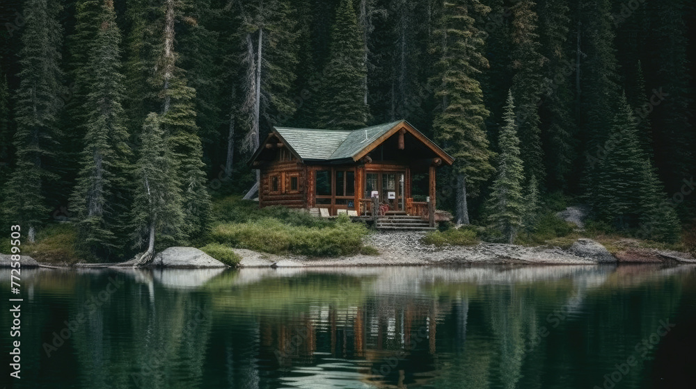 Tranquil Cabin Retreat by a Forest Lake Tranquil Cabin Retreat by a Forest Lake
