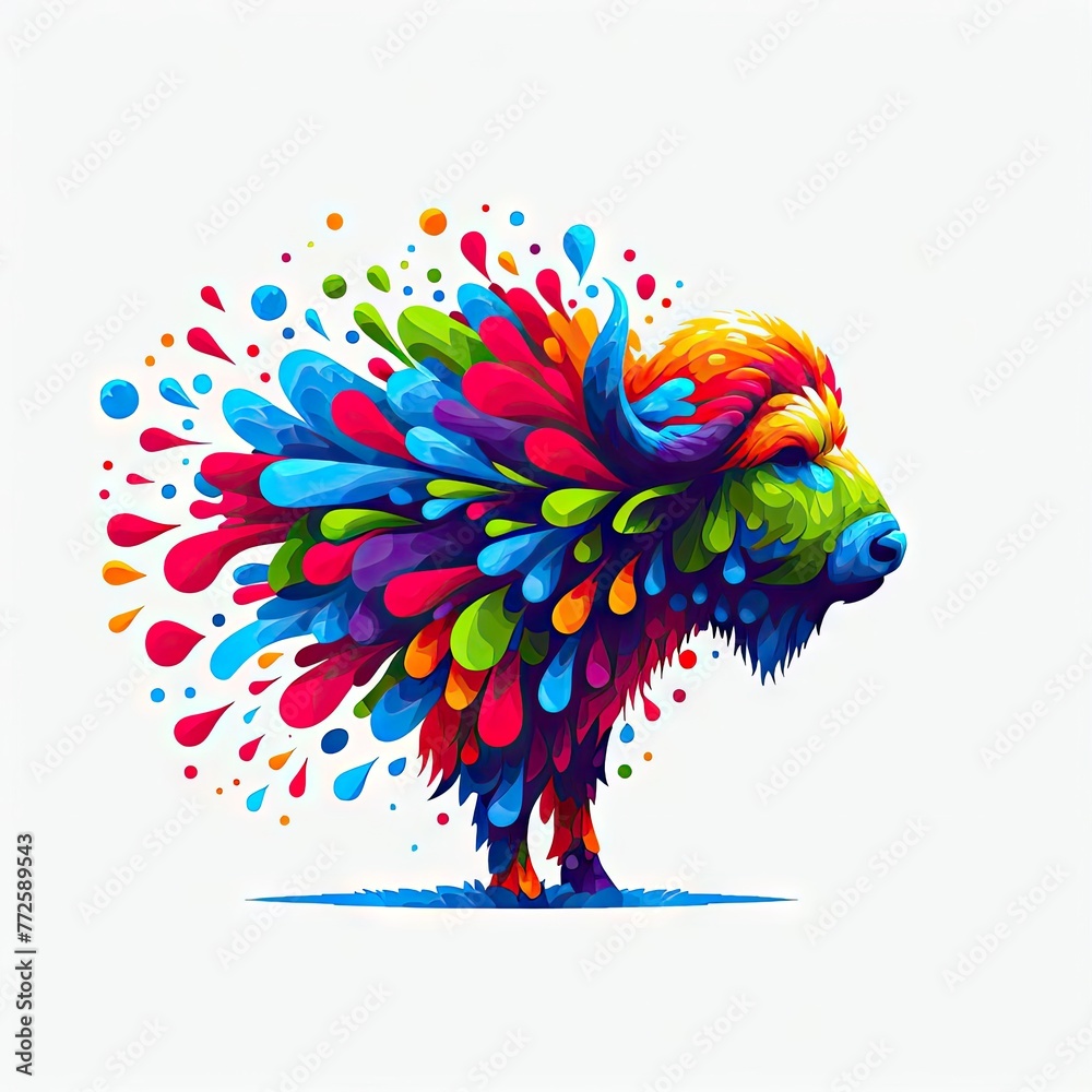 Obraz premium Isolated Colorful Animal on a Clear PNG Canvas, Generative AI