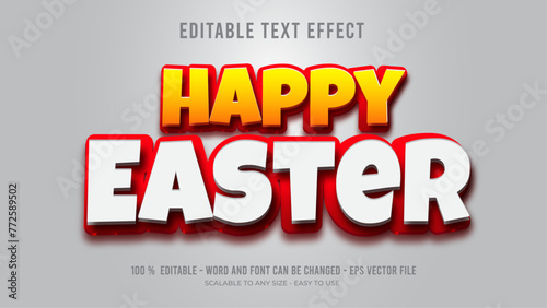 happy easter editable text effect