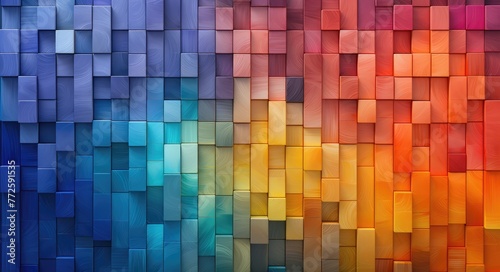 Vibrant Cubic Geometric Gradient Background