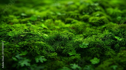 High quality wallpaper, nature, forest, moss in green fresh style, incredibly beautiful landscape