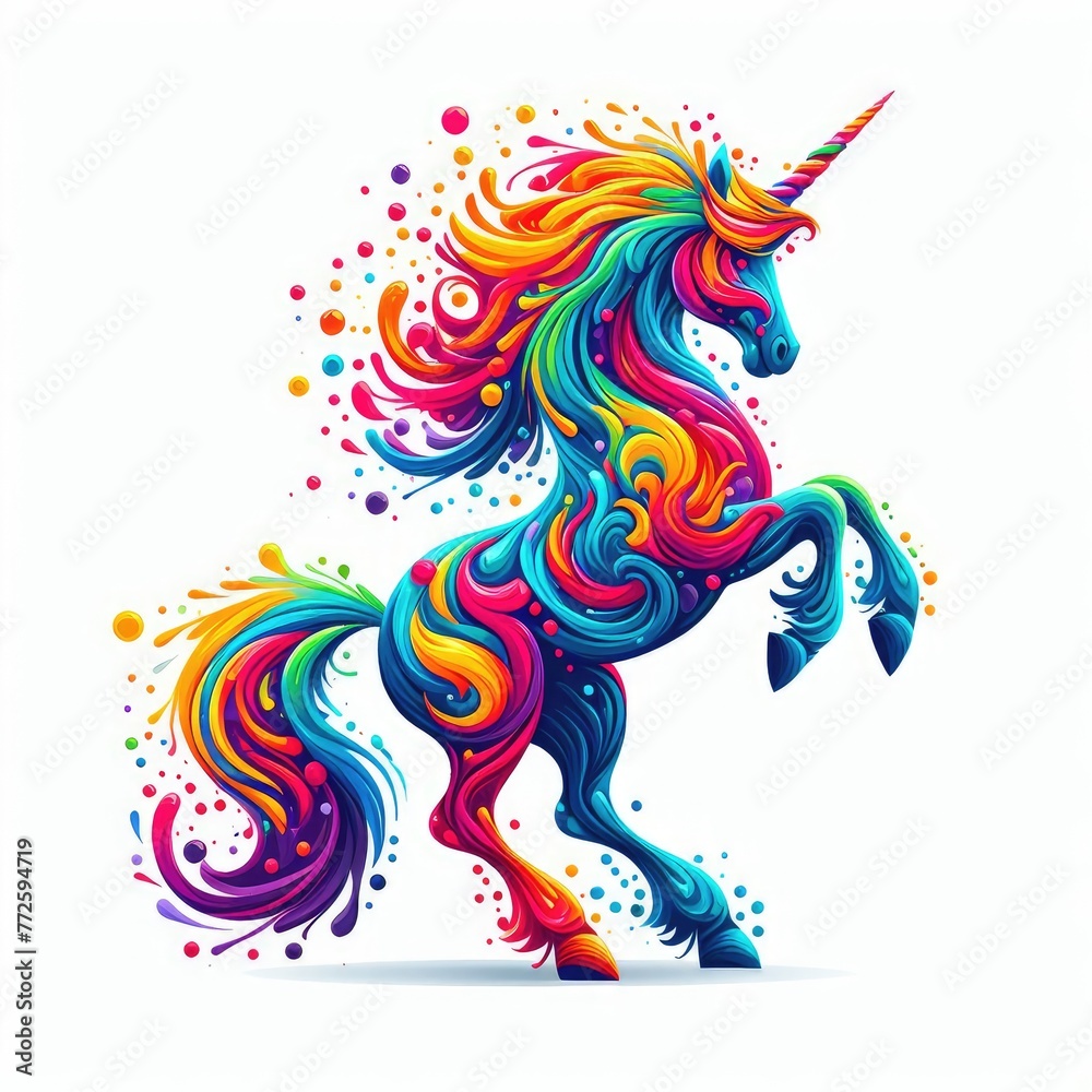 Isolated Colorful Animal on a Clear PNG Canvas, Generative AI Isolated Colorful Animal on a Clear PNG Canvas, Generative AI