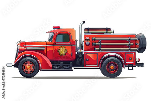 Nursery Firetruck Illustration