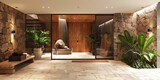 Living room with coastal design - modern interior design 