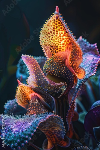 Colorful and exotic alien plant - extraterrestrial flora - fictional does not exist in nature © Brian