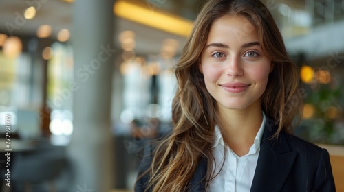 Smiling businesswoman in suit
