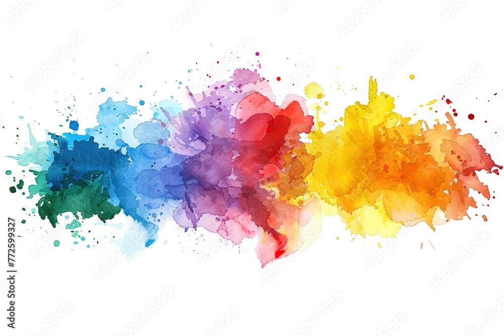 Fototapeta premium Rainbow spectrum splatter
