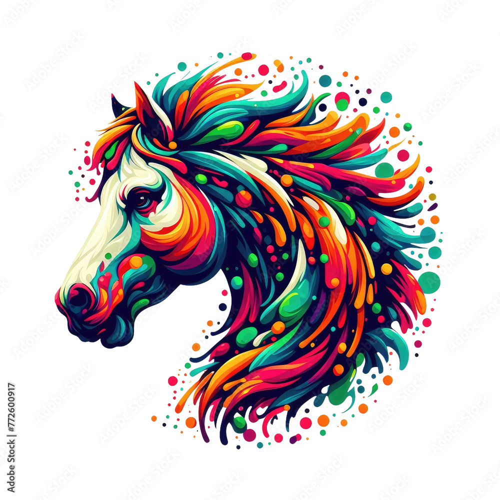 Isolated Colorful Animal on a Clear PNG Canvas, Generative AI Isolated Colorful Animal on a Clear PNG Canvas, Generative AI