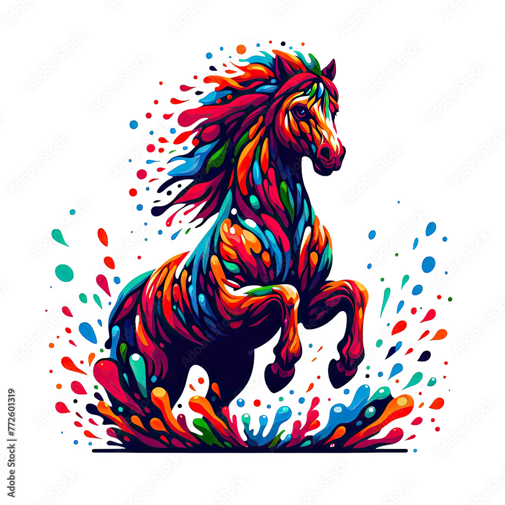 Isolated Colorful Animal on a Clear PNG Canvas, Generative AI Isolated Colorful Animal on a Clear PNG Canvas, Generative AI