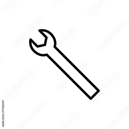 wrench icon vector isolated on white background. Wrench vector icon. Spanner symbol