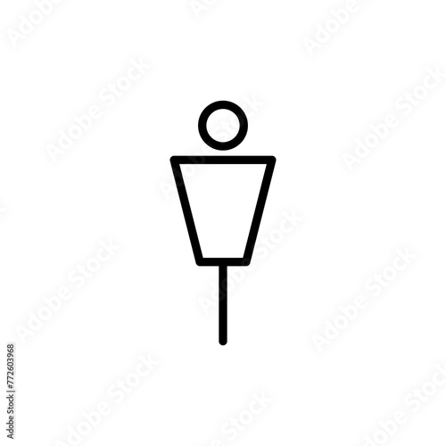 Man icon vector isolated on white background. male icon vector. human symbol