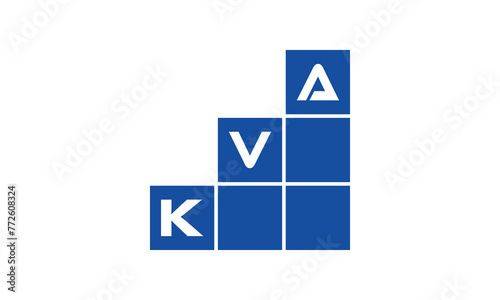KVA initial letter financial logo design vector template. economics, growth, meter, range, profit, loan, graph, finance, benefits, economic, increase, arrow up, grade, grew up, topper, company, scale
