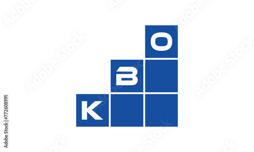 KBO initial letter financial logo design vector template. economics, growth, meter, range, profit, loan, graph, finance, benefits, economic, increase, arrow up, grade, grew up, topper, company, scale photo