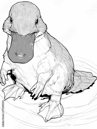 Platypus coloring page photo