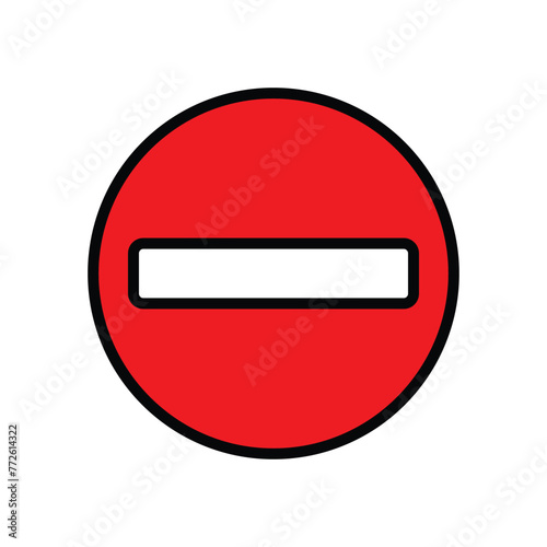 Free Download traffic sign icon vector template design flat and simple - GFXLoad