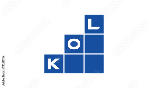 KOL initial letter financial logo design vector template. economics, growth, meter, range, profit, loan, graph, finance, benefits, economic, increase, arrow up, grade, grew up, topper, company, scale