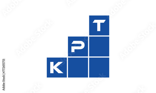 KPT initial letter financial logo design vector template. economics, growth, meter, range, profit, loan, graph, finance, benefits, economic, increase, arrow up, grade, grew up, topper, company, scale photo