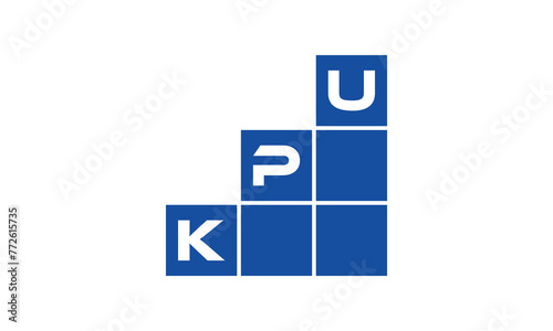 KPU initial letter financial logo design vector template. economics, growth, meter, range, profit, loan, graph, finance, benefits, economic, increase, arrow up, grade, grew up, topper, company, scale photo