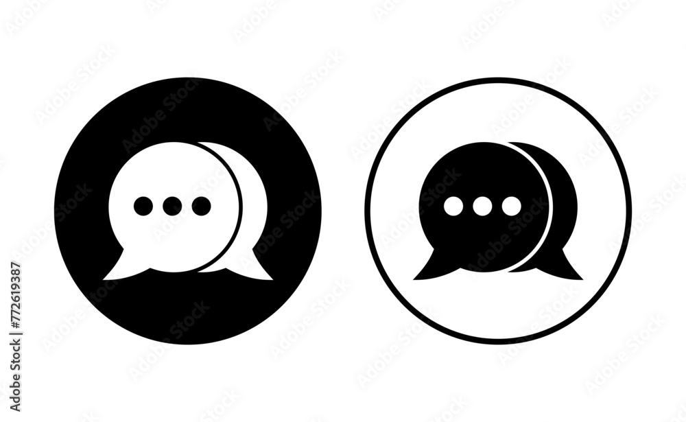 Chat icon set. speech bubble icon. comment icon vector. message. contact us Chat icon set. speech bubble icon. comment icon vector. message. contact us
