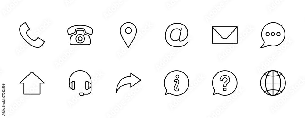 Contact us icon vector. web icon vector. business card contact information icon. Contact us icon vector. web icon vector. business card contact information icon.