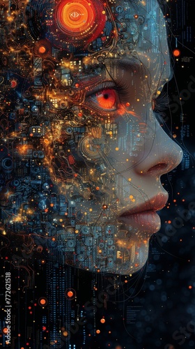 Artificial intelligence concept illustration.