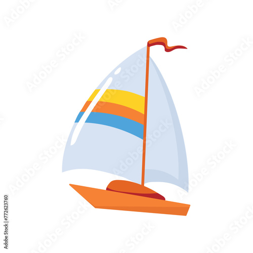 Sail boat icon clipart avatar logotype isolated vector illustration