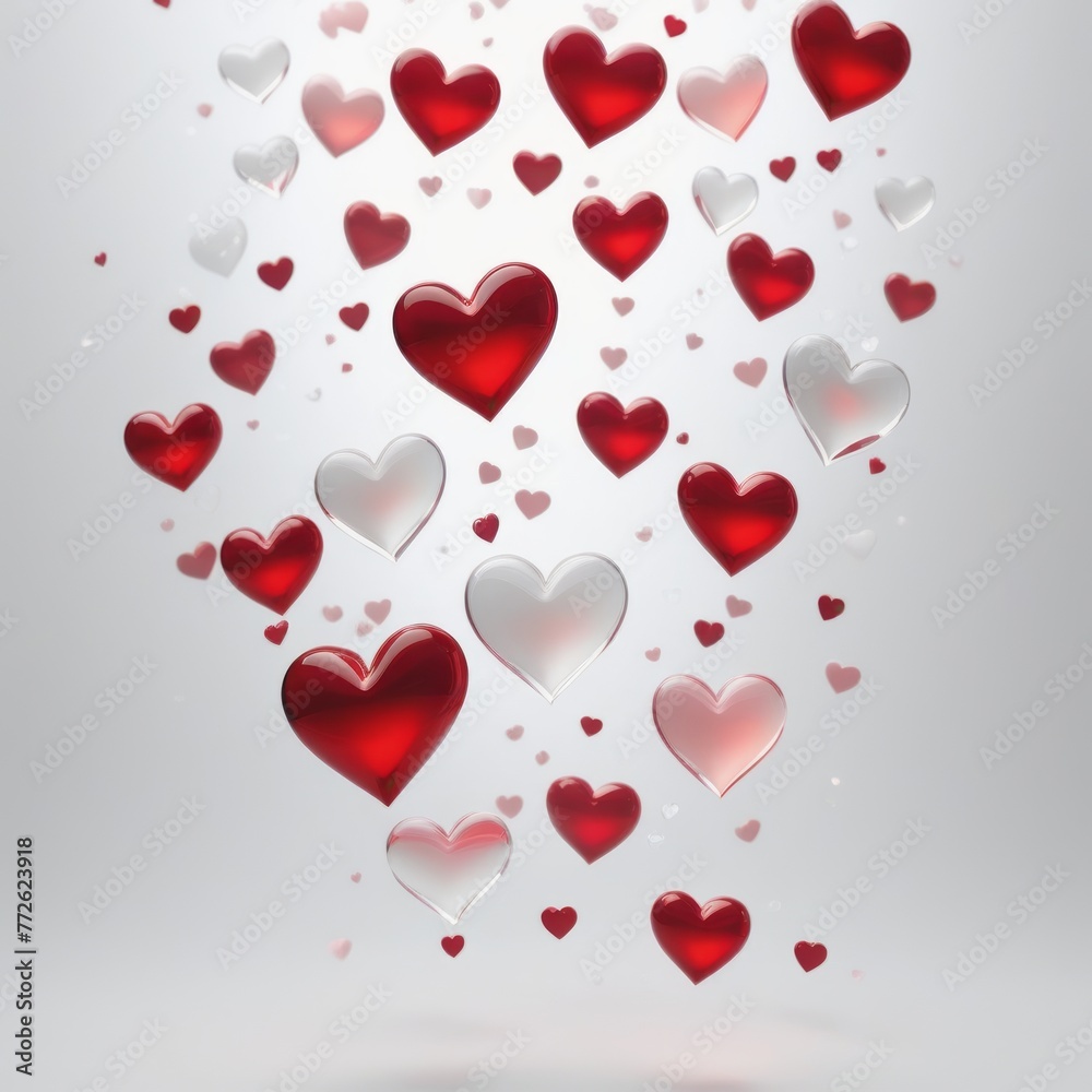 Symphony of Hearts: White-Red Dance of Emotions,dance, hearts, white, red, emotions, passion, love energy, music, harmony