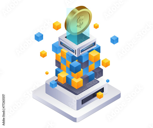 Technology blockchain business makes money