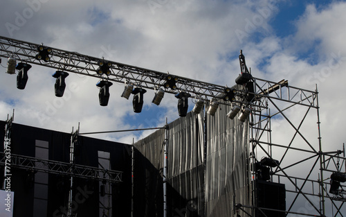 lighting set for live show on stage