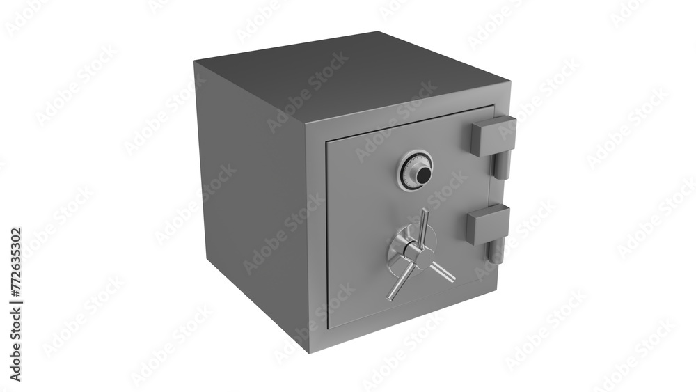 Metal code safe isolated on transparent and white background. Safe concept. 3D render Metal code safe isolated on transparent and white background. Safe concept. 3D render