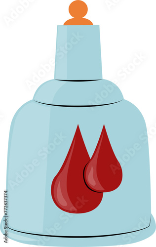 Vacuum cupping illustration