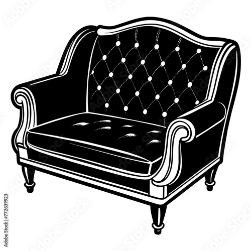  loveseat silhouette vector art illustration
