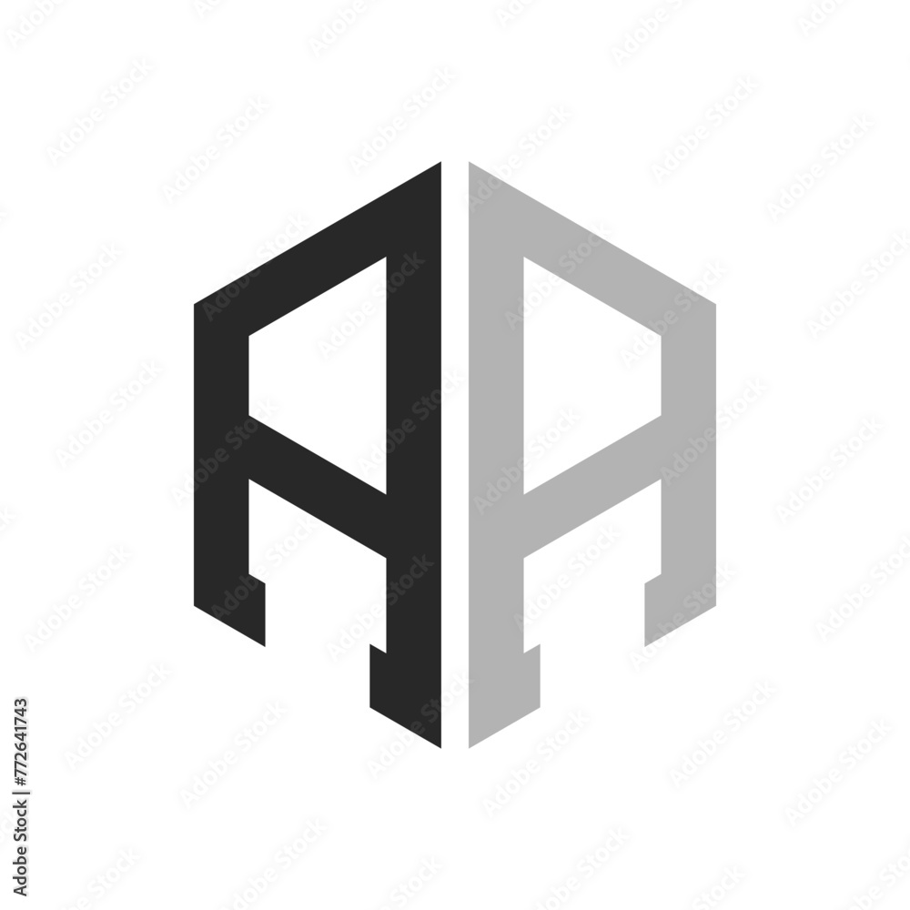 Modern Unique Hexagon Letter AA Logo Design Template. Elegant initial AA Letter Logo Concept Modern Unique Hexagon Letter AA Logo Design Template. Elegant initial AA Letter Logo Concept