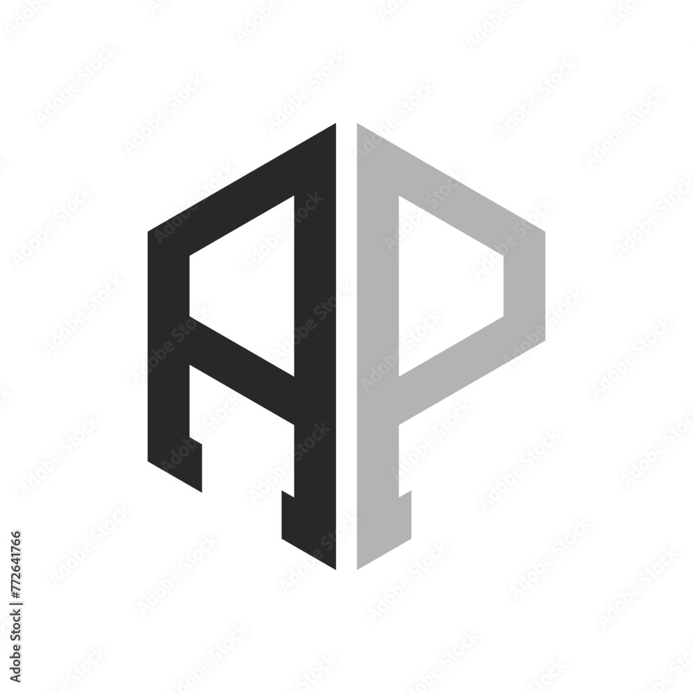 Modern Unique Hexagon Letter AP Logo Design Template. Elegant initial AP Letter Logo Concept Modern Unique Hexagon Letter AP Logo Design Template. Elegant initial AP Letter Logo Concept