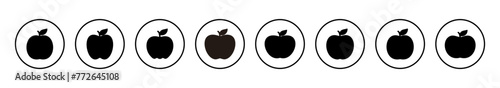 Apple icon vector illustration. Apple sign and symbols for web design. photo